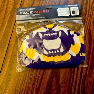 Package of 2 adult LSU face mask
